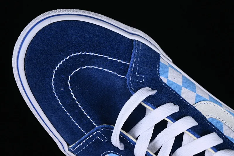 All categories Vans Vans series Vans Hi Vans high-top Vans Sk8-Hi 38 DX Vans official blue checkerboard casual canvas shoes VN0A5KRIA5I